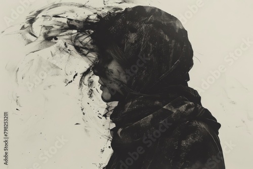 abstract painting of a person