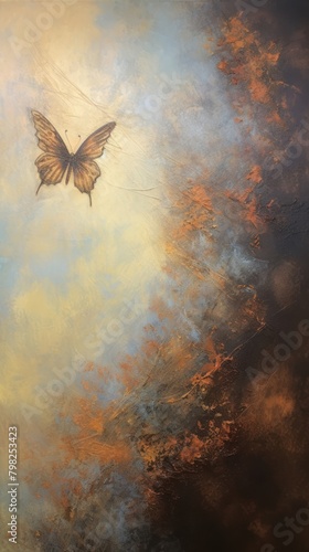 Butterfly painting animal flying.