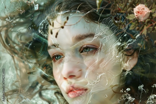 abstract painting of a girl