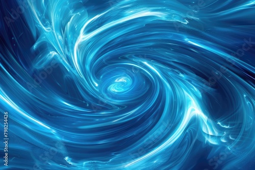 Dynamic Blue Swirls in Motion