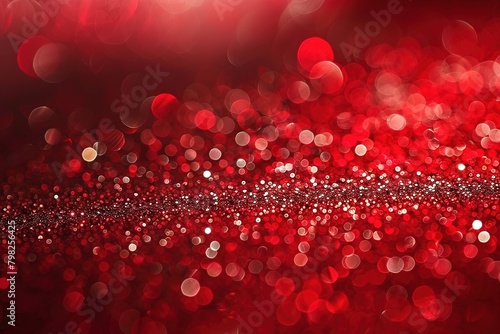 Glitter on red background