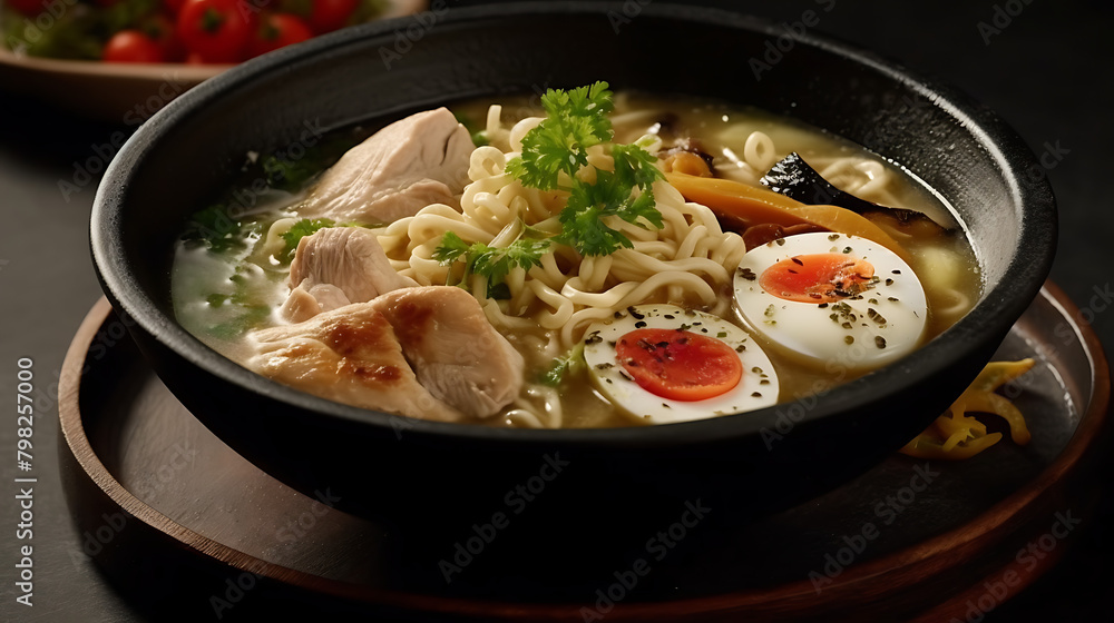 Chicken soup with egg