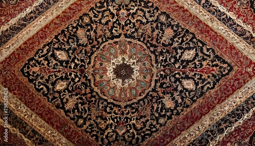 A Close Up Of An Intricate Persian Carpet With It Upscaled 4