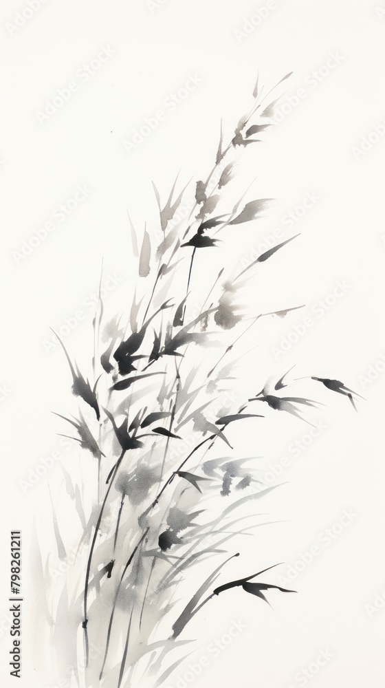 Drawing sketch plant white. Drawing sketch plant white.