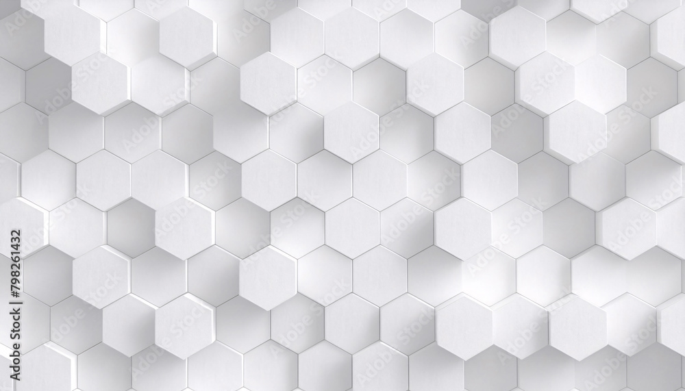 White geometric hexagonal honeycomb shape texture background 3d White geometric hexagonal honeycomb shape texture background 3d