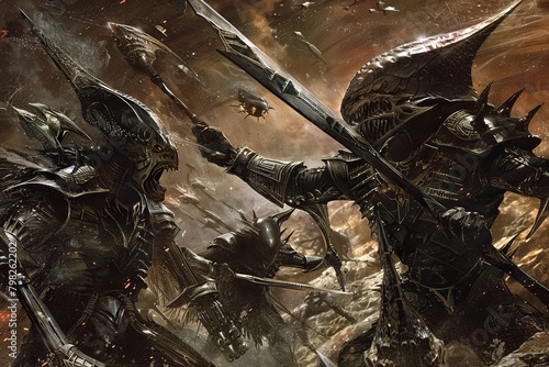 abstract image of alien battle