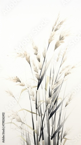 Plant grass wheat white.