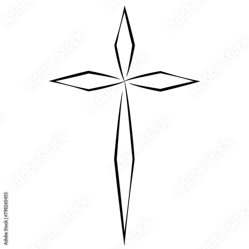 cross infinite design isolated on white background for logo ion. vector illustration.
