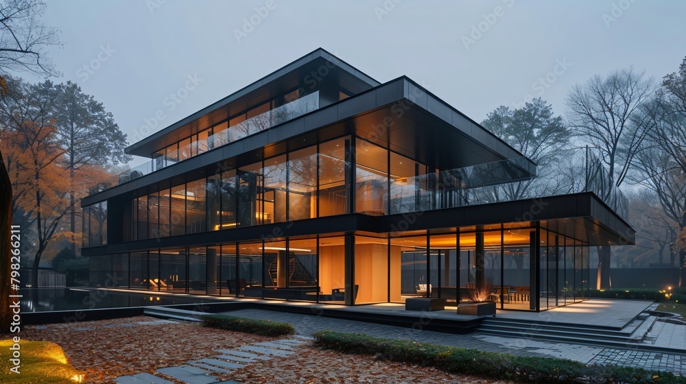 Modern Glass House, Contemporary luxury Home Exterior