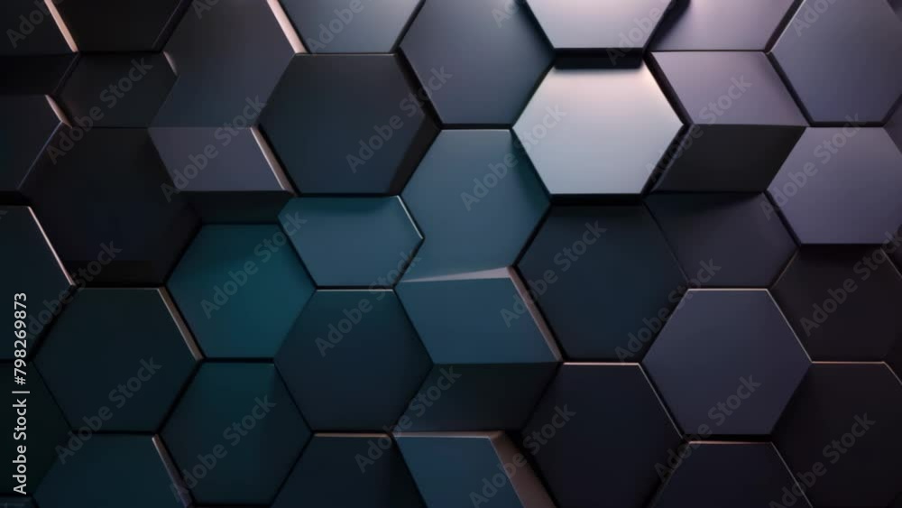 Abstract black hexagon background. 3d rendering toned Video, Abstract hexagonal geometric ultra-wide background, Structure of lots of hexagons of carbon fiber Abstract black hexagon background. 3d rendering toned Video, Abstract hexagonal geometric ultra-wide background, Structure of lots of hexagons of carbon fiber