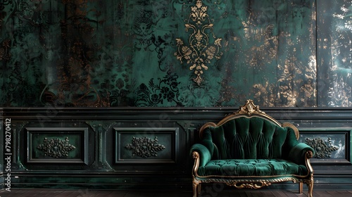 Against a backdrop of rich, jewel-toned walls, the wallpaper's intricate patterns and opulent textures create a sense of luxury and refinement, captured in mesmerizing HD clarity. © Love Mohammad