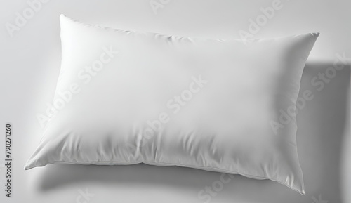 white pillow isolated on white background, white pillow on bed