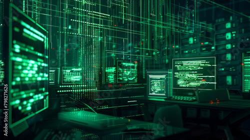  linux terminal, matrix effect, hacker background style