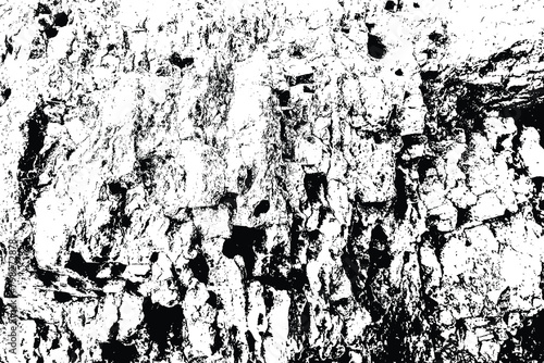 Rock and stones vector overlay texture. Black and white stones and rocks texture. Different boulders vector background. Grunge trace of pebbles, marble, mineral cobble.