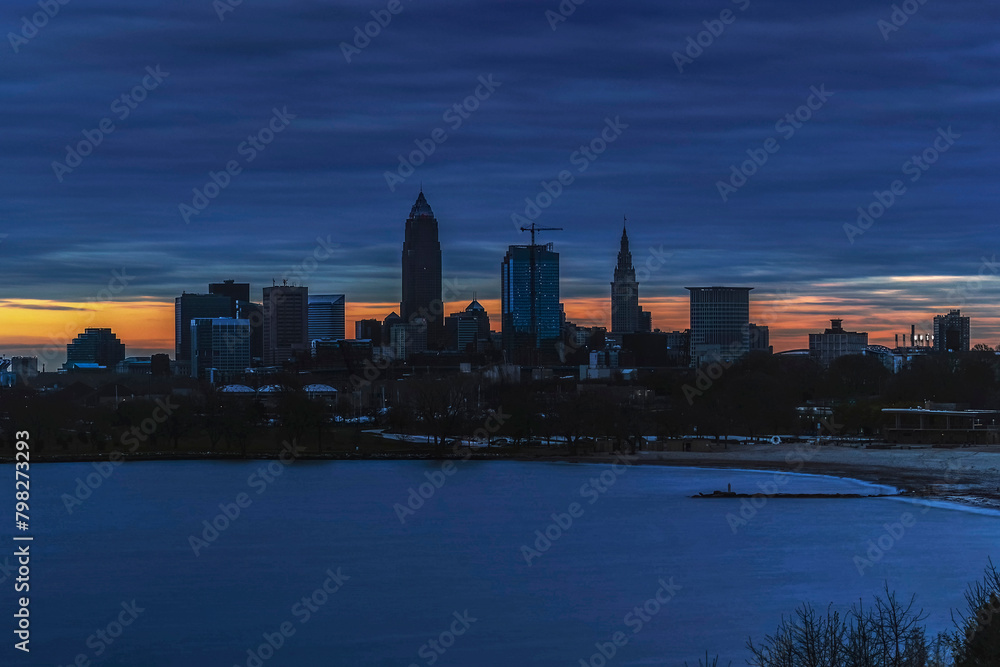 Skyline of Cleveland (OH) USA at sunset Skyline of Cleveland (OH) USA at sunset
