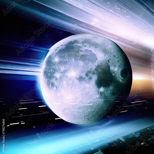 cosmic technological modern background  illustration generated by Ai