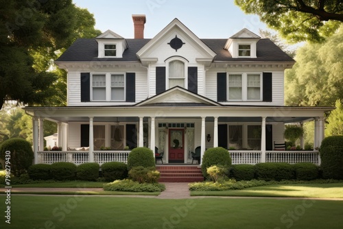 Classic american house architecture building porch. © Rawpixel.com