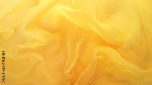 Texture of yellow satin fabric as background, closeup of photo photo