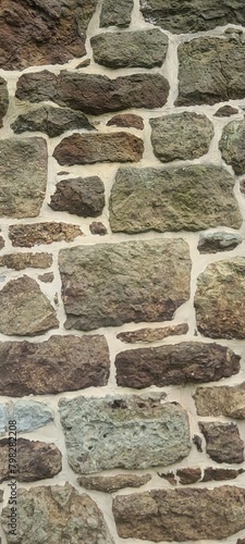Brown cobble stone wall