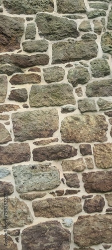 Brown cobble stone wall