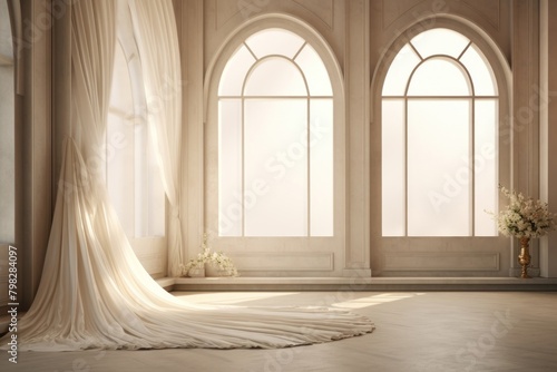 Architecture wedding window spirituality. photo