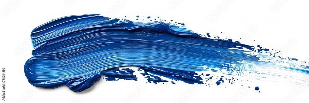 Bold blue Paint Stroke