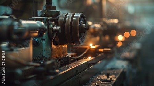 Photograph Capturing the Intricate Machinery and Dynamic Energy of the Industrial Sector  Where Innovation and Precision Merge in a Symphony of Production