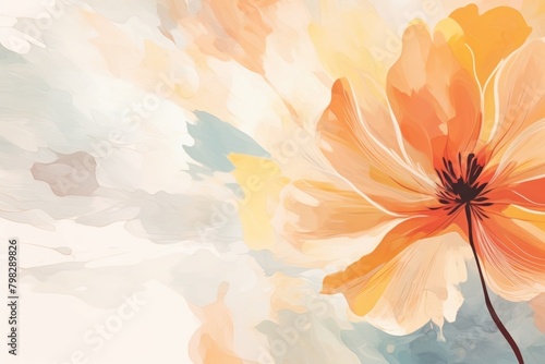 Flower backgrounds abstract painting. photo