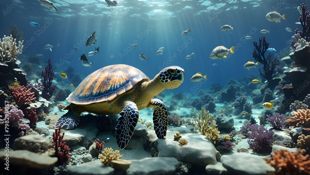 Obraz premium water animals