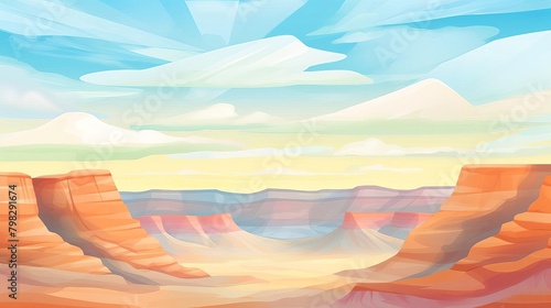 A beautiful landscape of a desert with mountains in the background