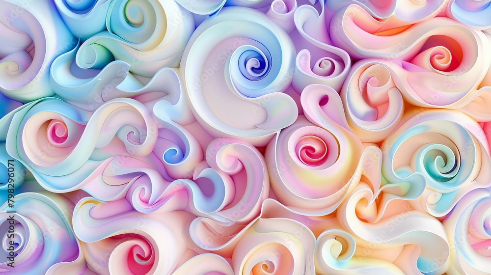 A mesmerizing sea of pastel swirls A mesmerizing sea of pastel swirls