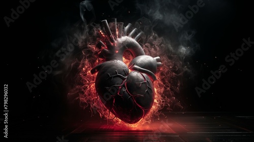 human heart Generative AI	
 photo