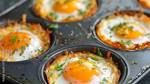 Golden Cheesy Egg and Hash Brown Cups: Delicious Family Breakfast