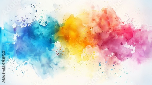 A vibrant watercolor fusion splashes of creativity