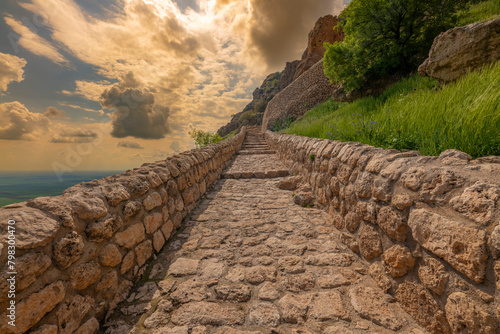 Mardin Mor Evgin Monastery is built on top of the mountain and serves the clergy in seclusion stone art