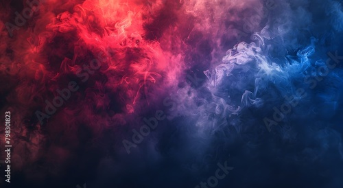 Colorful Space Background with Red and Blue Nebula