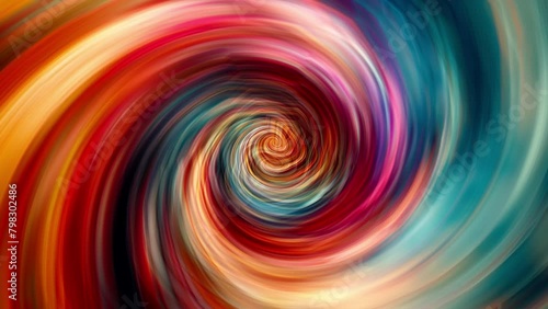 Swirling colorful background, vortex or tunnel animation photo