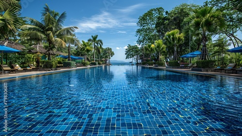 swimming pool in the resort © Spyrydon
