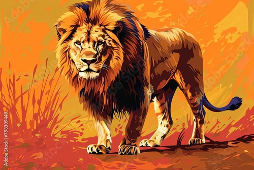 Majestic Lion Vector Art: Sovereign King of the Animal Kingdom