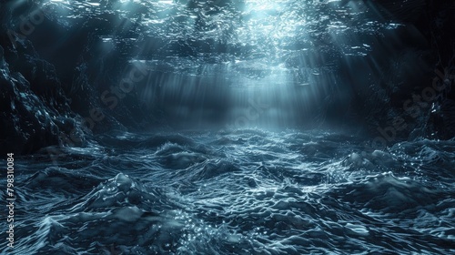 Powerful Undertow A Dynamic D Rendered Portrayal of Oceans Hidden Force photo