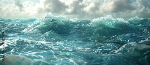Fluid Dynamics A D Rendering of Ocean Currents in Motion photo