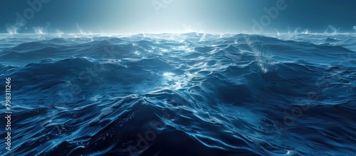 Dynamic Deep Ocean Current Visualization Revealing the Powerful Water Flow in the Depths of the Sea photo