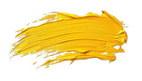 Stroke of  yellow paint texture, paited with brush
