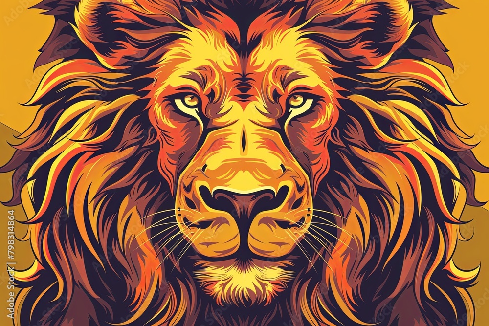 Majestic Lion Tiger Wildcat Vector Illustration Mascot