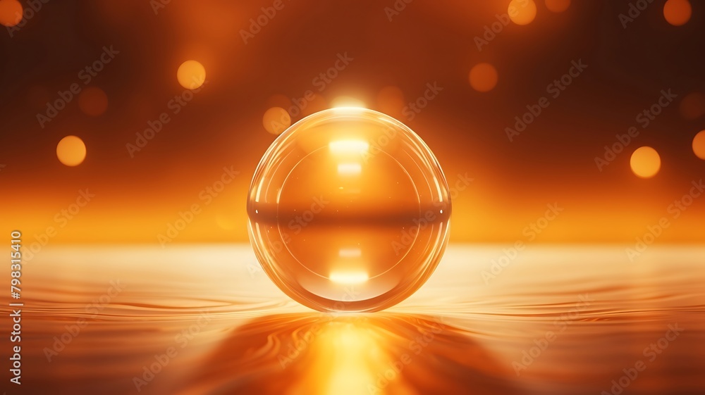 Radiant Glow: Abstract Illumination on Vibrant Orange Background Radiant Glow: Abstract Illumination on Vibrant Orange Background