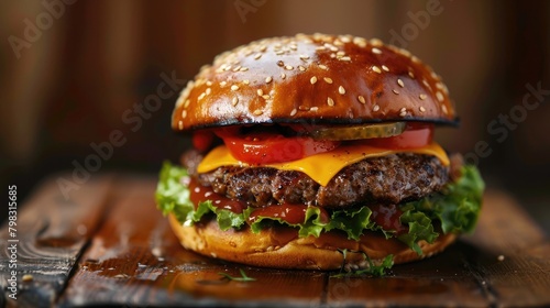 Burger food photography professional studio advertisement cheese beef calories healthy fast food