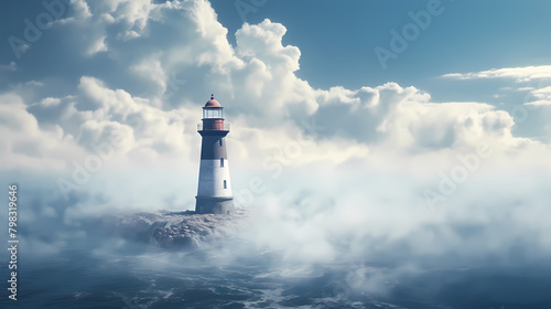 lighthouse in ocean