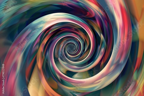hypnotic spiral pattern abstract round swirl background digital art 8 photo