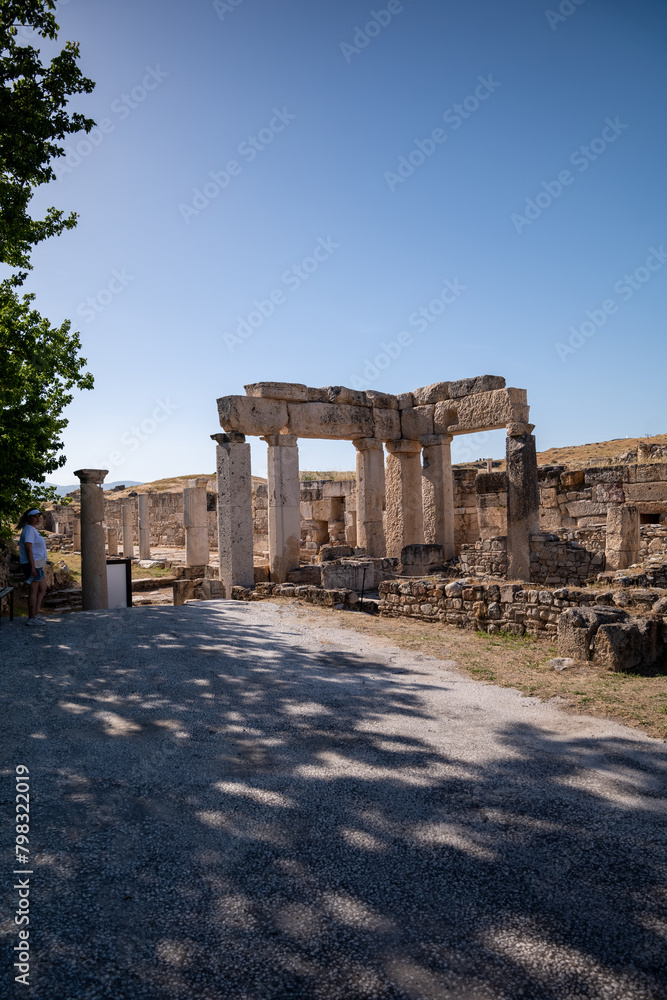 Fototapeta premium Historical columns, Historical columns from ancient Rome, Antique columns, Historical village from ancient Rome, historical city , ancient city ,