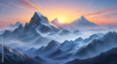 sunrise in the mountains © juragan lensa manual